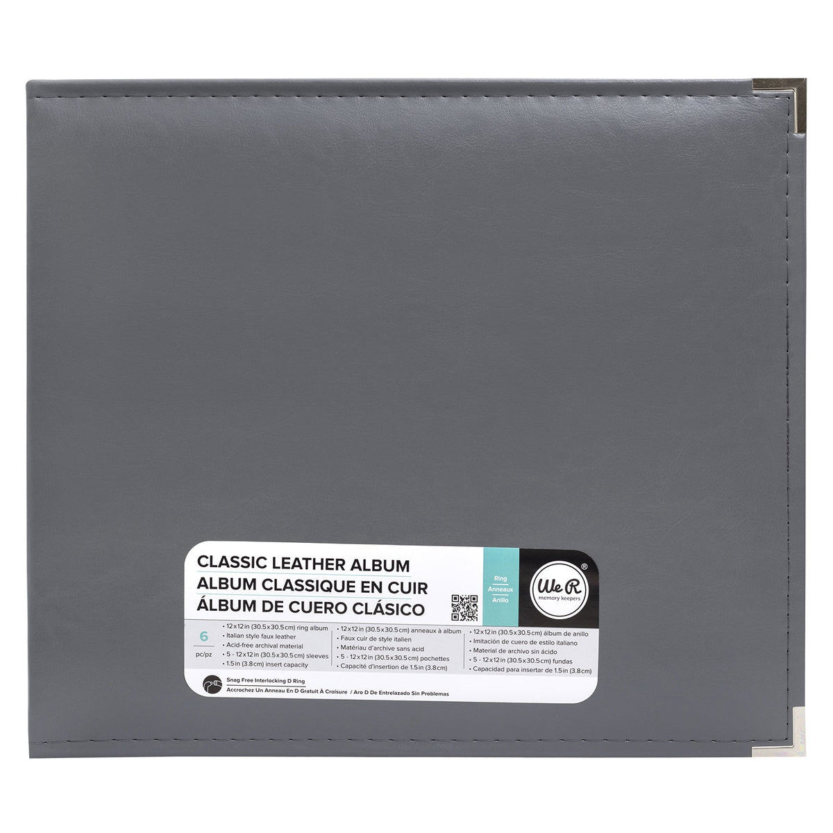 Charcoal Leather Scrapbooking Album – American Crafts