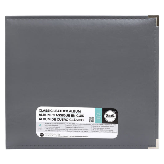 Charcoal Leather Scrapbooking Album – American Crafts