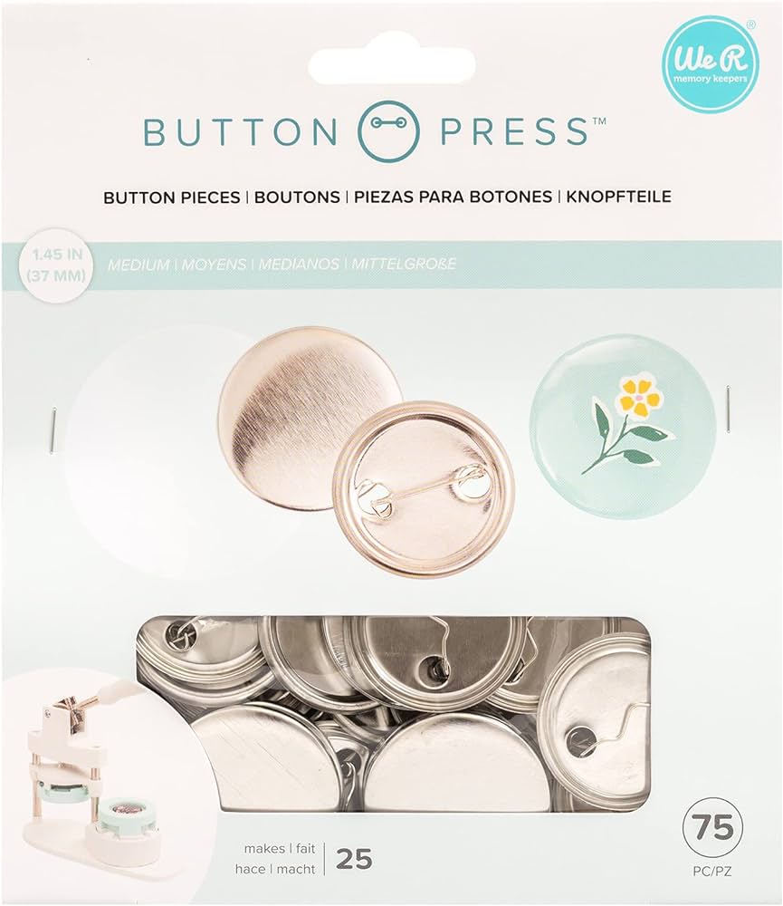 Pin Back Refill Med Button – We R Memory Keepers