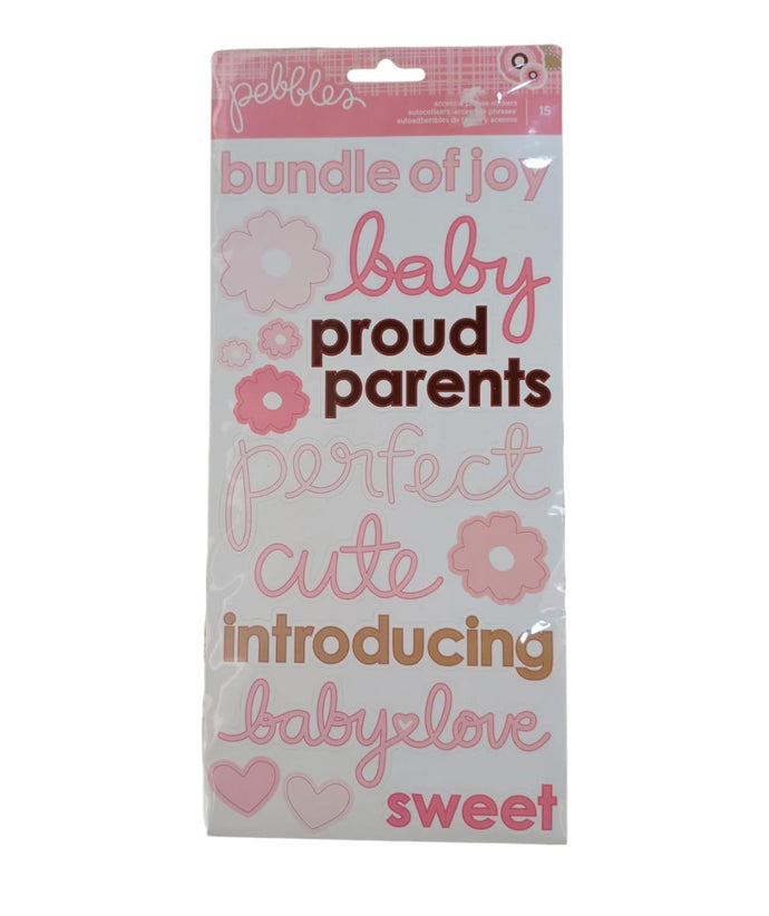 BABY GIRL PHRASE STICKERS